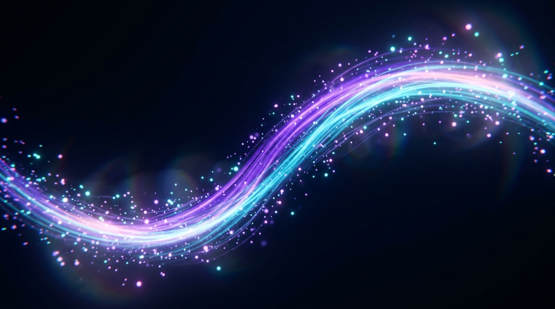 The Agentify AI spectral energy ribbon, the cinematic visual signature carried across every platform surface